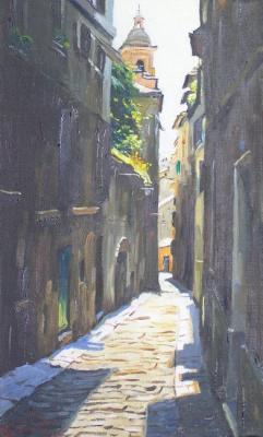 Er 1311 :: Summer Small Street in Genoa (Italy). Ershov Vladimir