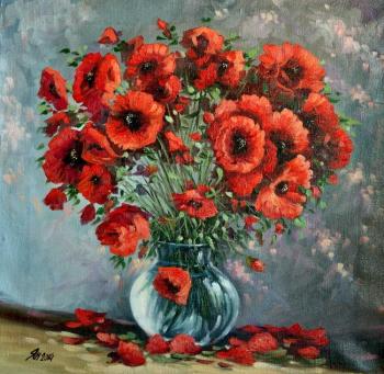 Scarlet poppies. Yanulevich Henadzi