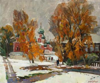 Golden autumn under snow. Zhukova Juliya