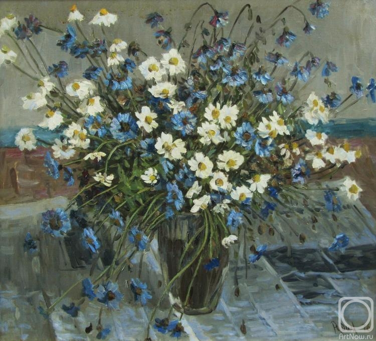 Rudin Petr. Cornflowers and daisies