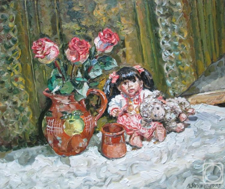 Yaguzhinskaya Anna. Roses, lamb, pupa