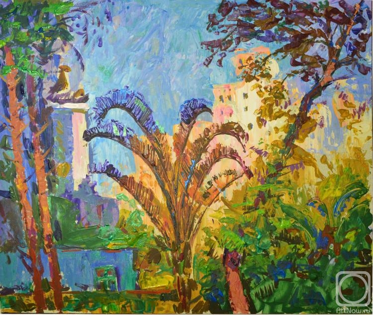 Taran Irina. Study with palm tree
