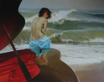 At high tide line (Naked From The Back). Chernigin Alexey