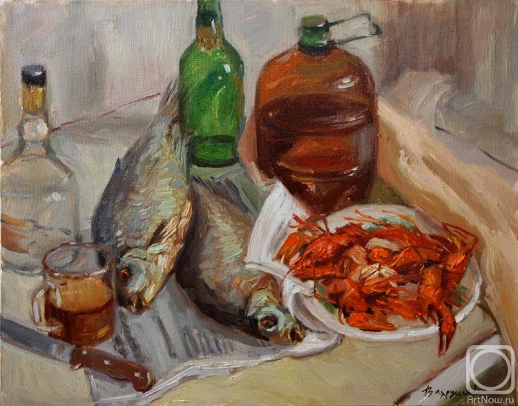 Bychenko Lyubov. Still-life with crayfish