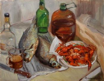 Still-life with crayfish. Bychenko Lyubov