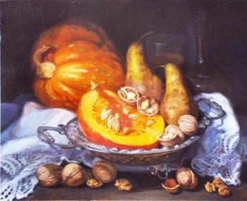 Pumpkins, pears and nuts. Shumakova Elena