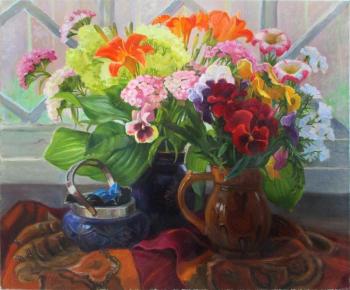 Two bouquets and a vase. Shumakova Elena