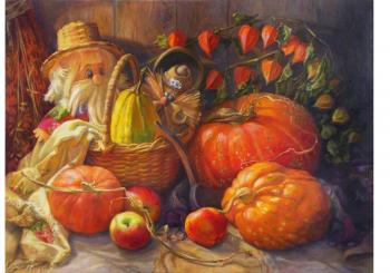 Painting Pumpkins and brownies. Shumakova Elena