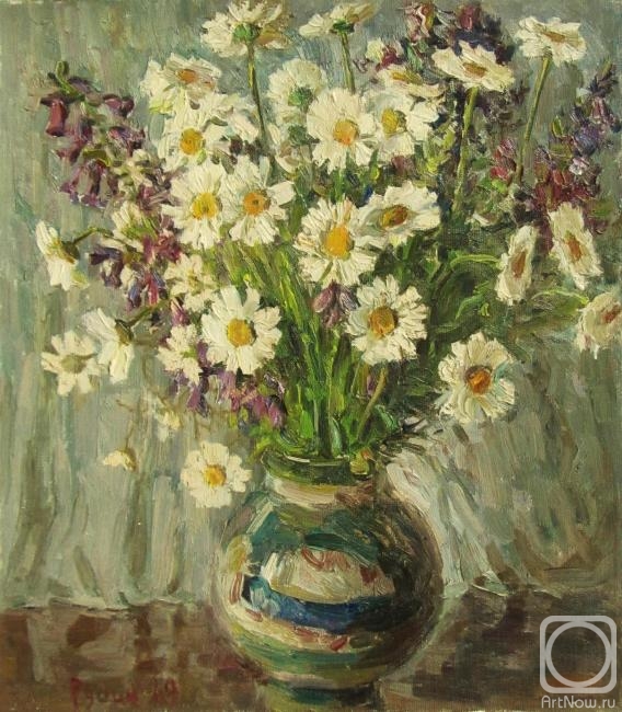 Rudin Petr. Daisies and bluebells