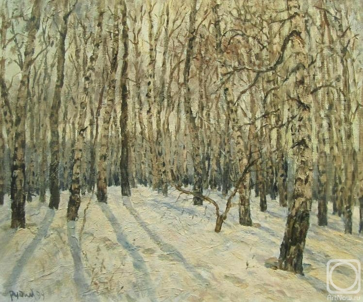 Rudin Petr. Winter birch trees