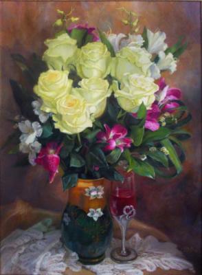 Roses and orchids. Shumakova Elena