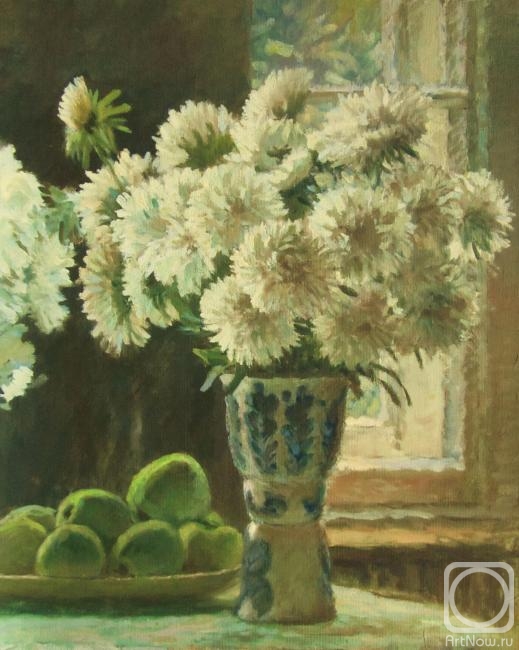 Rudin Petr. Chrysanthemums and apples