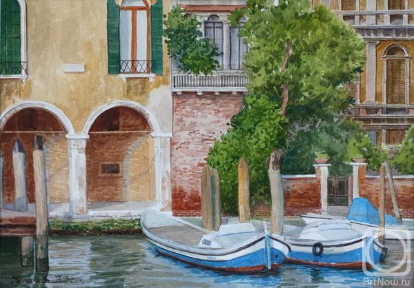 Kiryanova Victoria. Venice. Moored boats