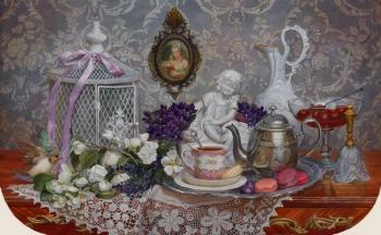 Still life in the style of Marie Antoinette