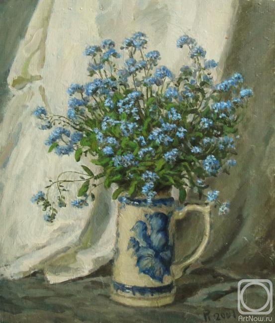 Rudin Petr. Forget-me-nots in a mug