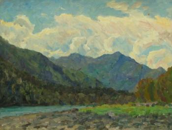 Clouds over the mountains. Rudin Petr