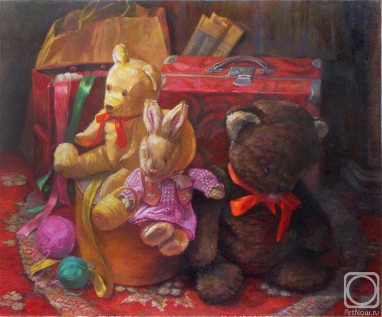 Shumakova Elena. Stuffed animals and suitcases