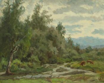 On the grazing by the river. Rudin Petr