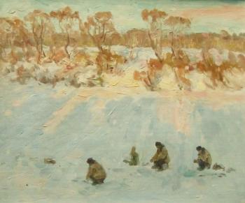 Fishing in the cold. Rudin Petr