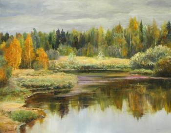 Forest Lake. Autumn. Volosov Vladmir