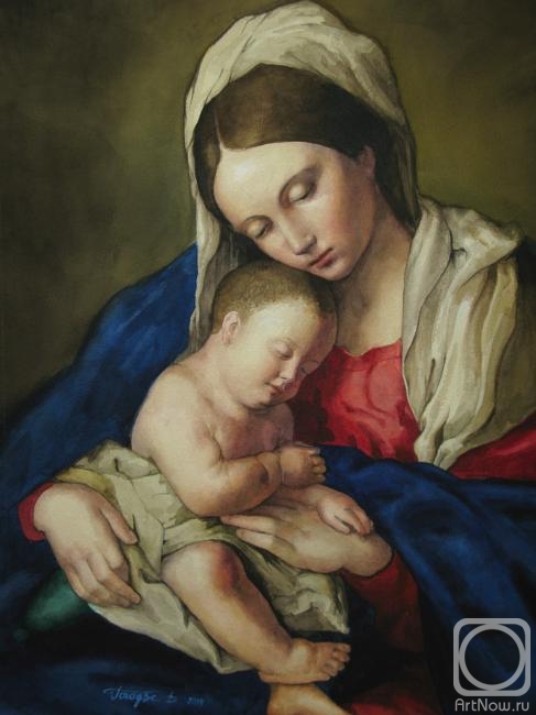 Gogadze Valeri. Copy of Giovanni Salvi's Madonna with a Sleeping Baby