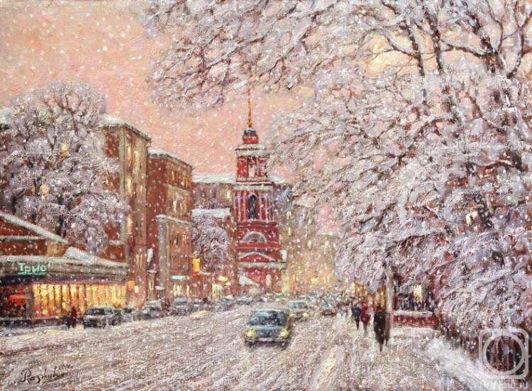 Razzhivin Igor. Falling snow at Piatniskaya