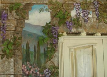 Decorative relief + painting (fragment). Shevchenko Nikolai