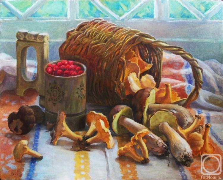 Shumakova Elena. Basket with mushrooms