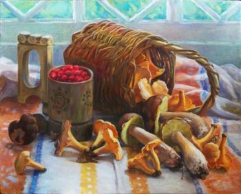 Basket with mushrooms. Shumakova Elena