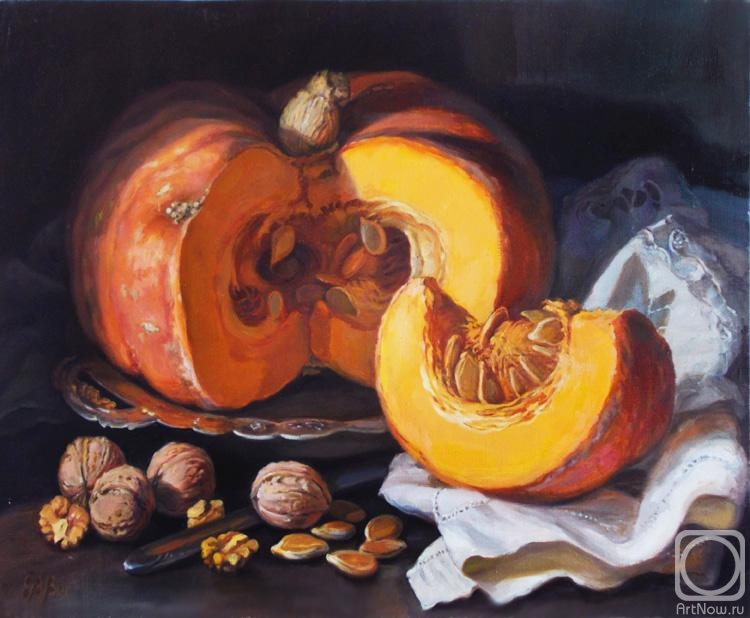 Shumakova Elena. Pumpkin and nuts