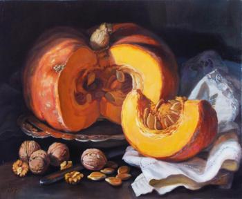 Pumpkin and nuts. Shumakova Elena