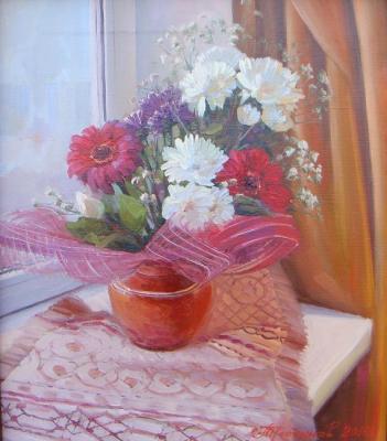 Bouquet on the window