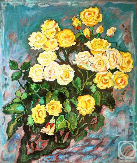Krasovskaya Tatyana. Yellow rose bush