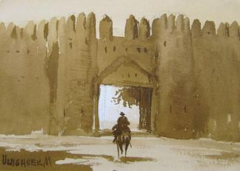 The gates of the old city. Mukhamedov Ulugbek