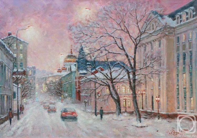 Razzhivin Igor. Winter evening on Ostozhenka