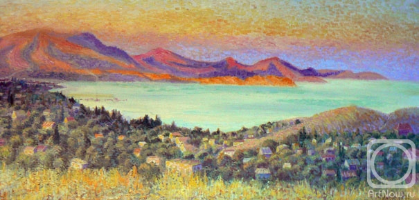 Malyusova Tatiana. Sunset in Koktebel. View on sea