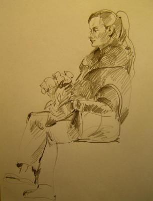 Five minutes sketch in the subway 17. Gerasimov Vladimir