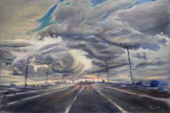 Картина «Небо над дорогой»