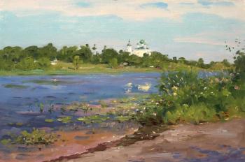 July on Volkhov river. Alexandrovsky Alexander