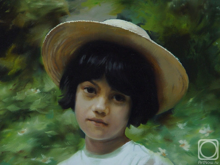 Golovin Alexey. Portrait of the little girl. Fragment