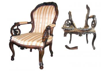 Restoration of the Rococo chair