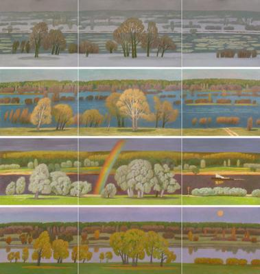 Pripyat. Seasons (polyptych). Sidorkin Valeriy