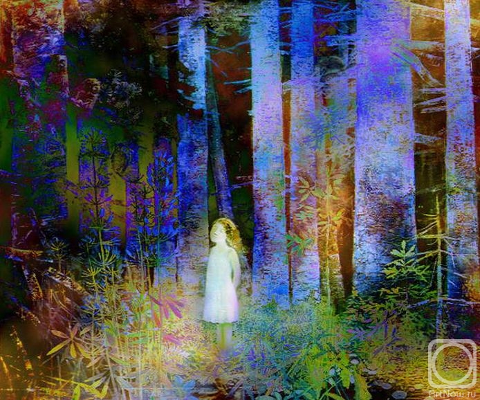 Surkov Alexander. Girl in the woods