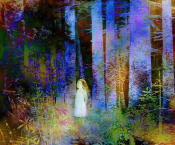 Girl in the woods. Surkov Alexander