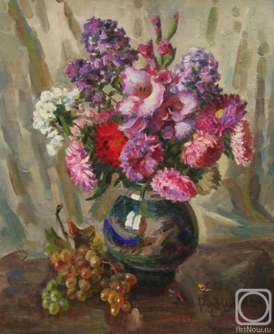 Rudin Petr. Grapes and flowers