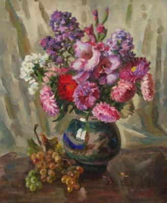 Grapes and flowers. Rudin Petr
