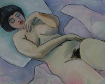 Lying with his eyes closed 2 (Beautiful Male Body). Klenov Valeriy