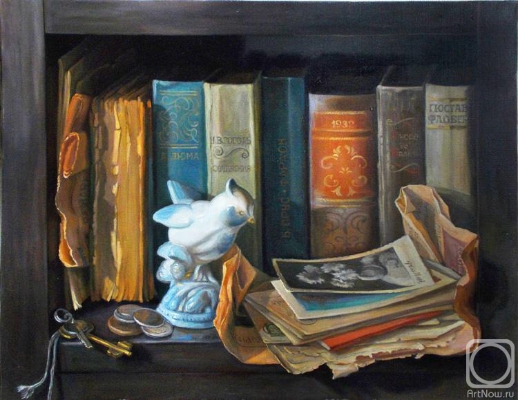 Shumakova Elena. Shelf with books