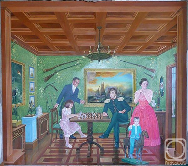 Luchkina Olga. Family costume portrait in the interior
