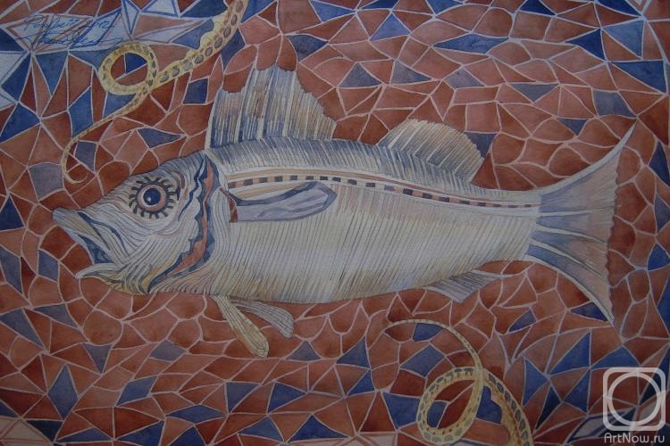 Mikitevich Constantin. Fish, based on Pompeian mosaics